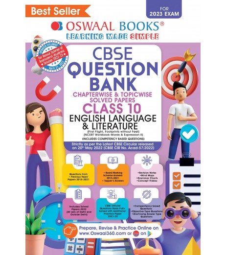 Oswaal CBSE Question Bank Class 10 English Language and Literature | Latest Edition CBSE Class 10 - SchoolChamp.net